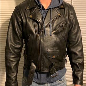 Classic bomber  genuine leather jacket